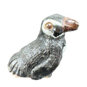 Vintage Hand Made Studio Art Pottery Penguin Bird Figurine Stoneware Handcrafted